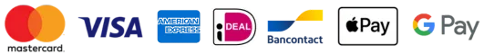 Veilige betalingsmethoden MasterCard, Visa, Ideal, Bancontact