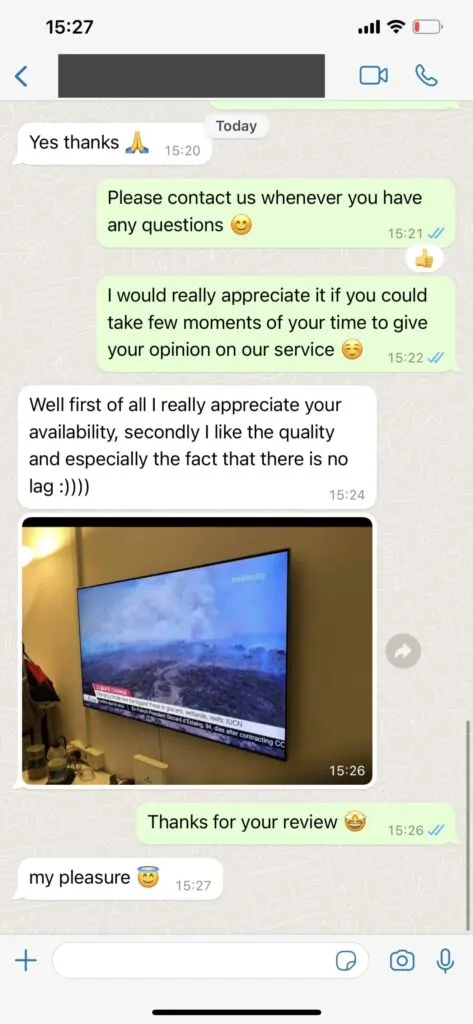 WhatsApp chat screenshot van geverifieerd support gesprek 2